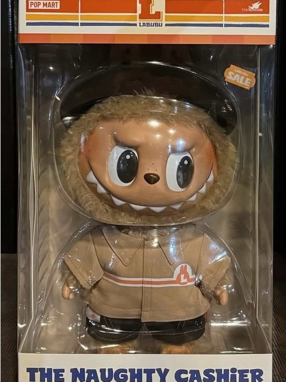 Pop Mart Labubu 'The Naughty Cashier' Brown Collectible Figure
